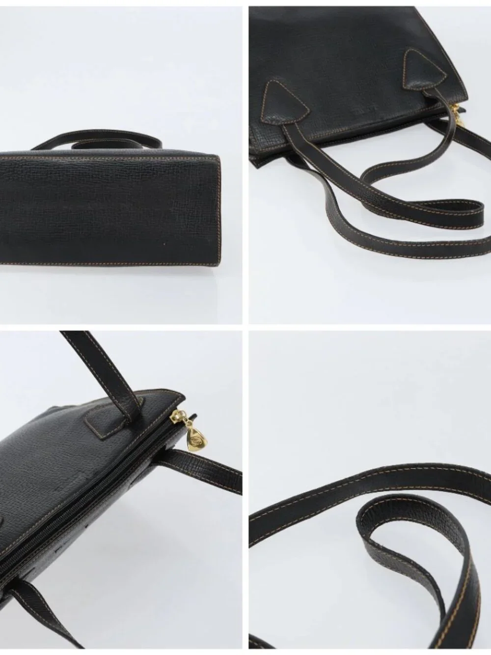 LOEWE Tote Bag Leather Black Gold Aut - Picture 16 of 16